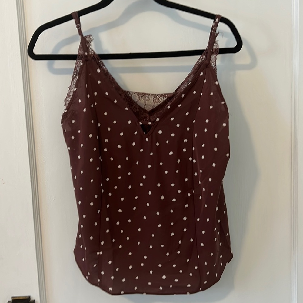 Escape by Blu Pepper Polka Dot Tank with Lace Bralette